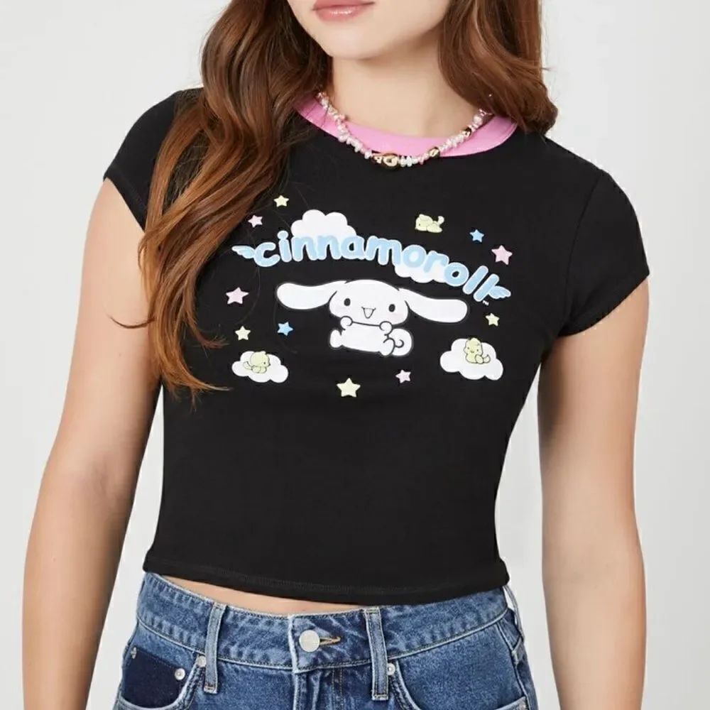 Hello Kitty X Forever 21 Sanrio Cinnamoroll Graphic Baby Tee Women’s Medium